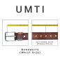 Preview: UMTI® Gürtel Herren Ledergürtel aus Büffelleder für Männer 25- (33A) Jeans Echtleder 35mm breit kürzbar Neu